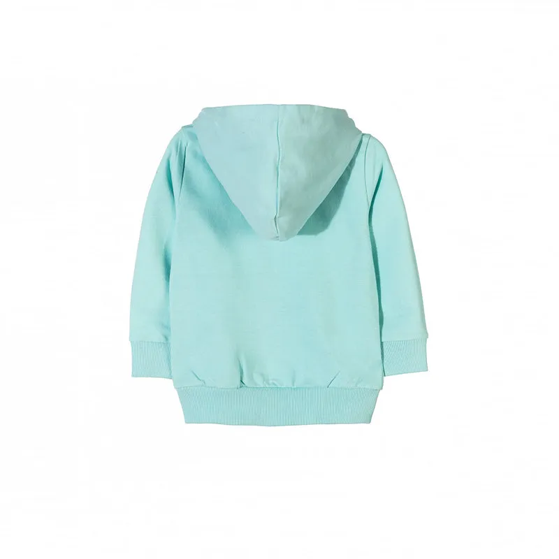 5.10.15 Smily Heart Printed Aqua Hoodies 659