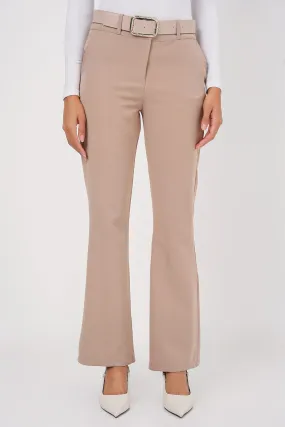 6538 kemerli ispanyol paça pantolon