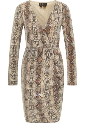 Cocktail dress Faina, light beige