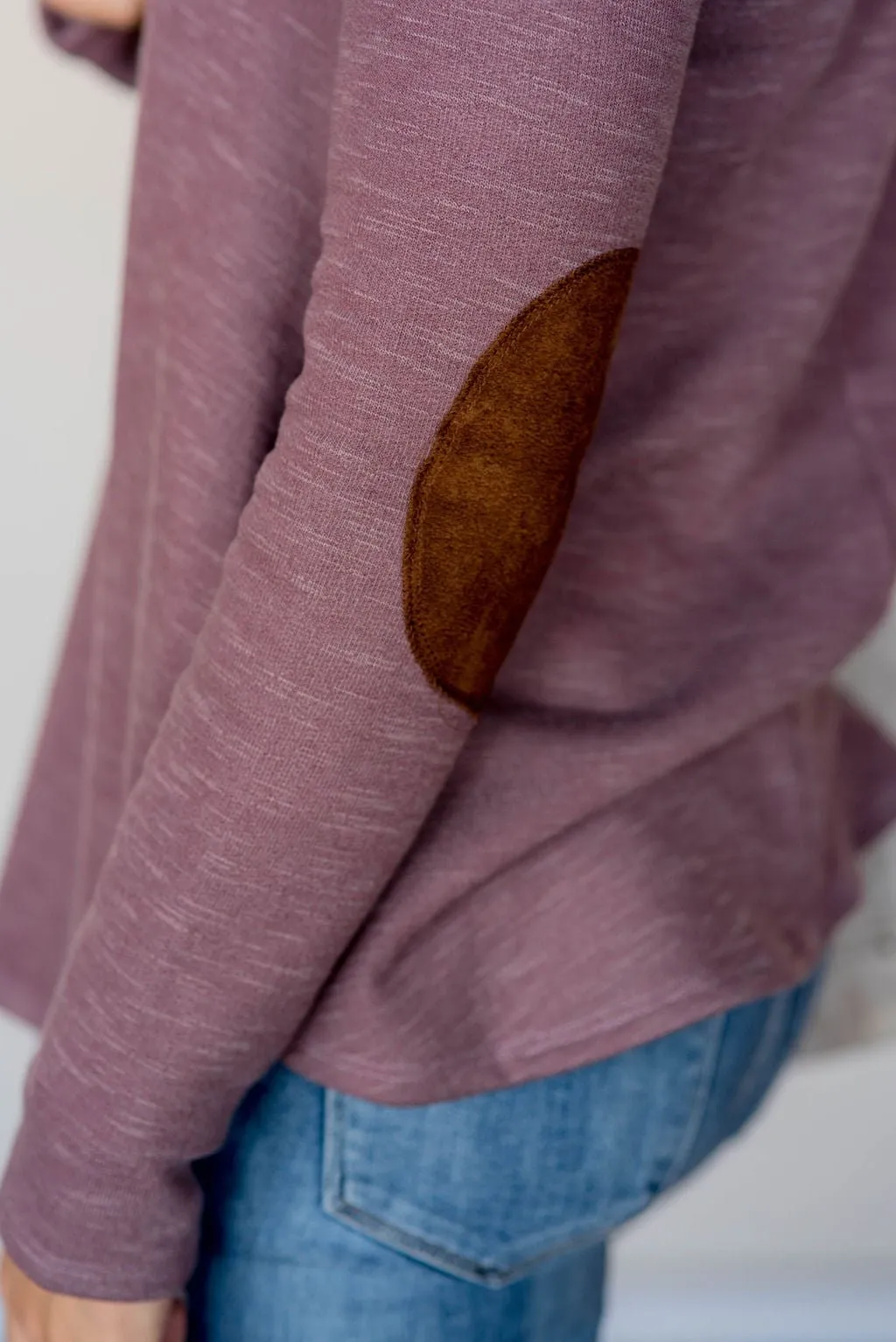 Heathered Elbow Patch Tee