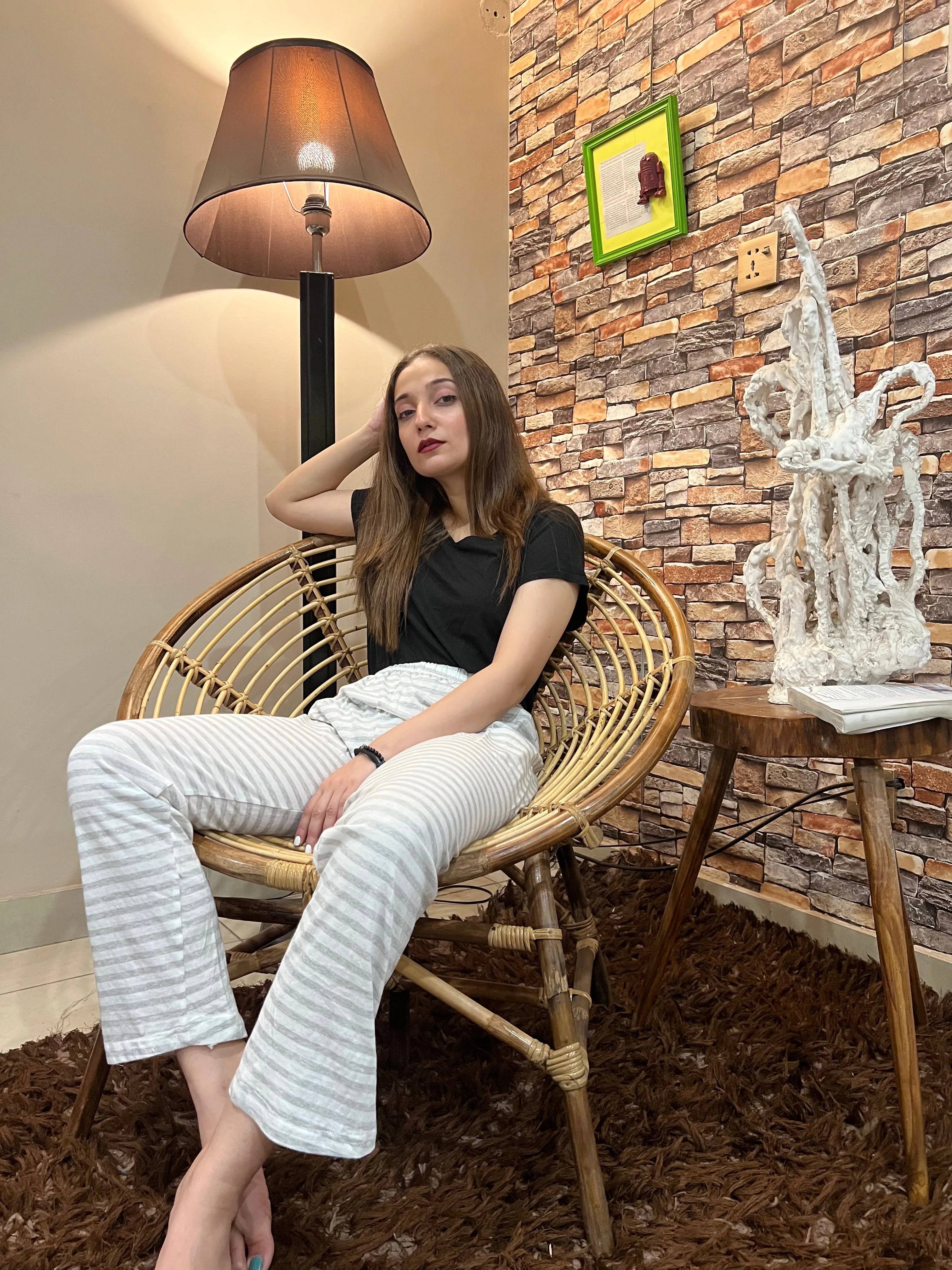 Luxe Cotton Trousers - Grey Lining