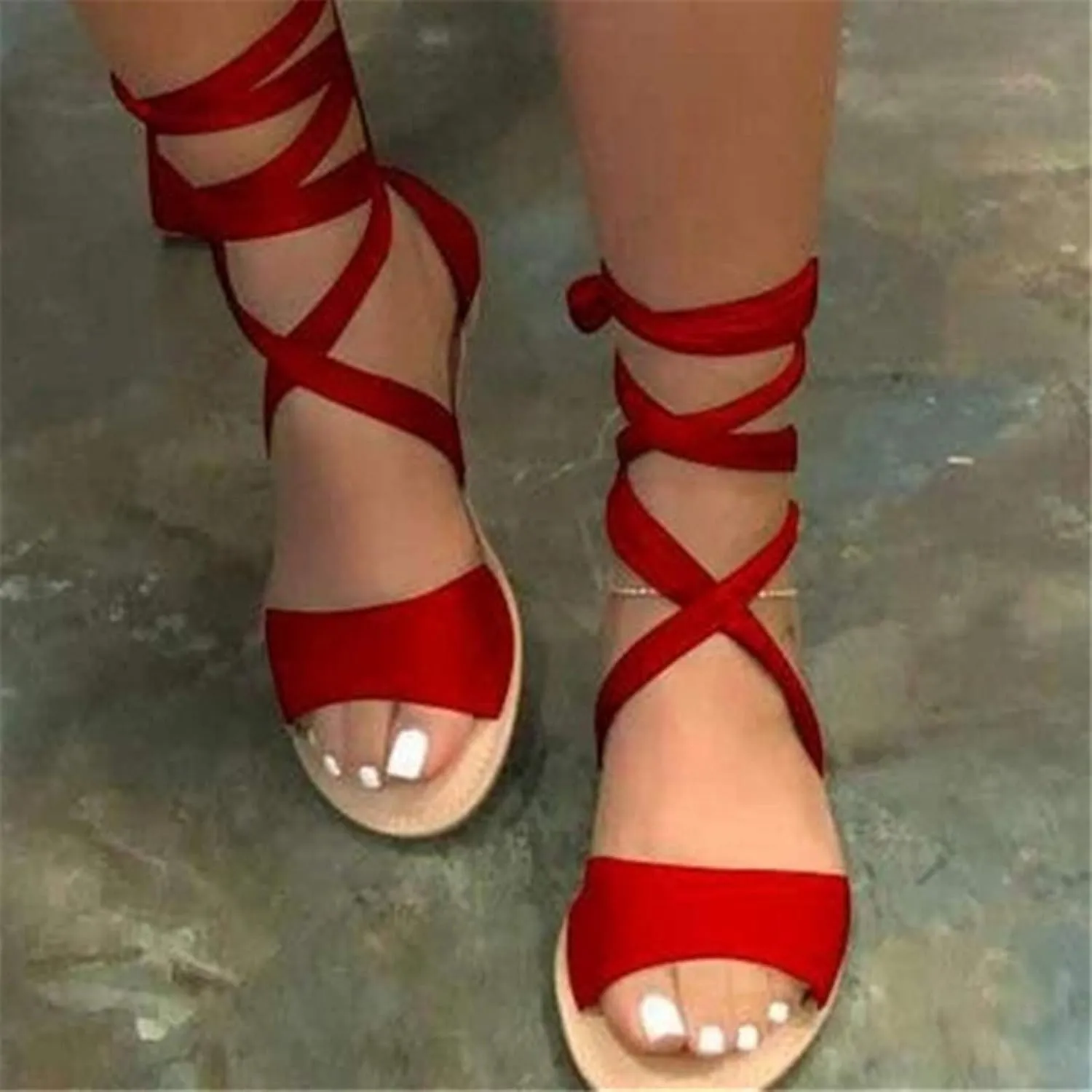 Masbird Sandals for Women Casual Summer Women's Sandals Solid Platform Buckle Strap Dressy Sandals Open-Toe Beach Sandals