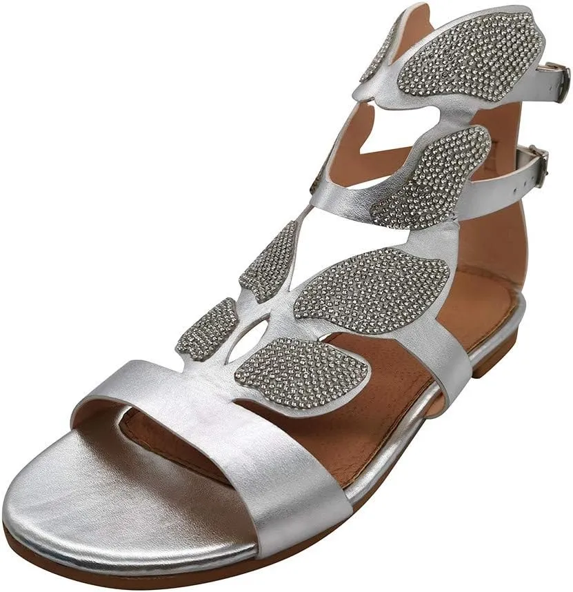 Masbird Sandals for Women Casual Summer Women's Sandals Solid Platform Buckle Strap Dressy Sandals Open-Toe Beach Sandals