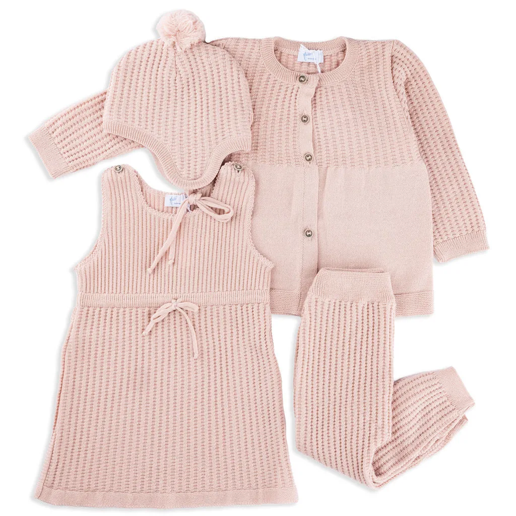 Merino Wool Knit Soft Rose Dress