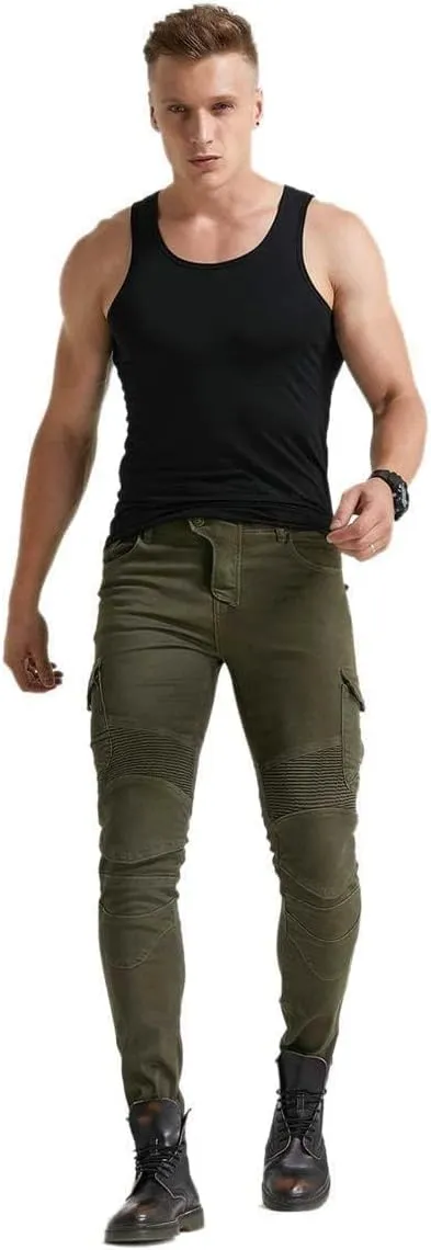 Motorcycle Jeans, Versatile Durable Motorcycle Pants for Men & Women Riding Pants Trousers with Kenn & Hip Armor Pads