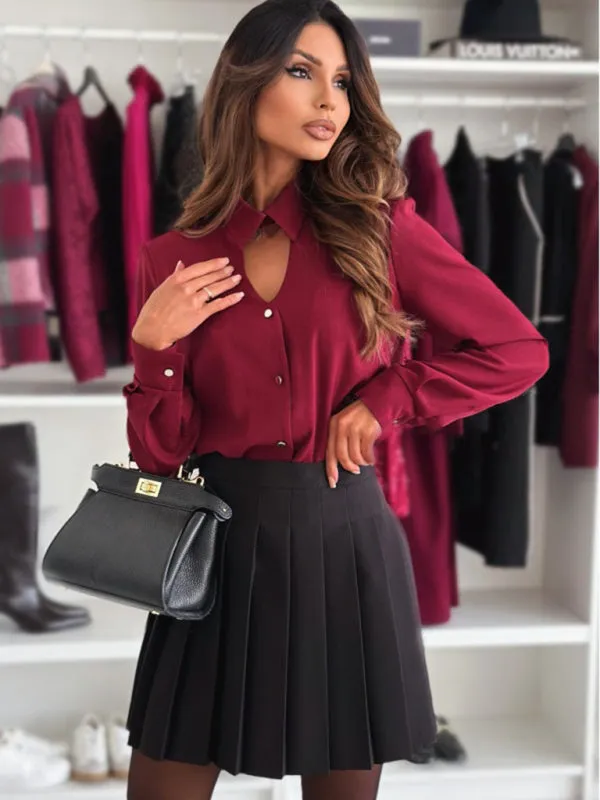 Streamlined Office Wear Blouse - Long Sleeve