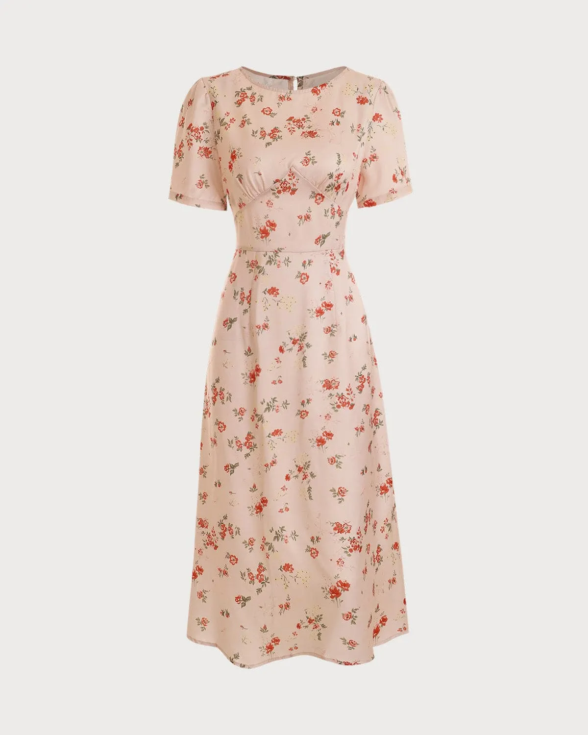 The Floral Tie Strap Cutout Midi Dress