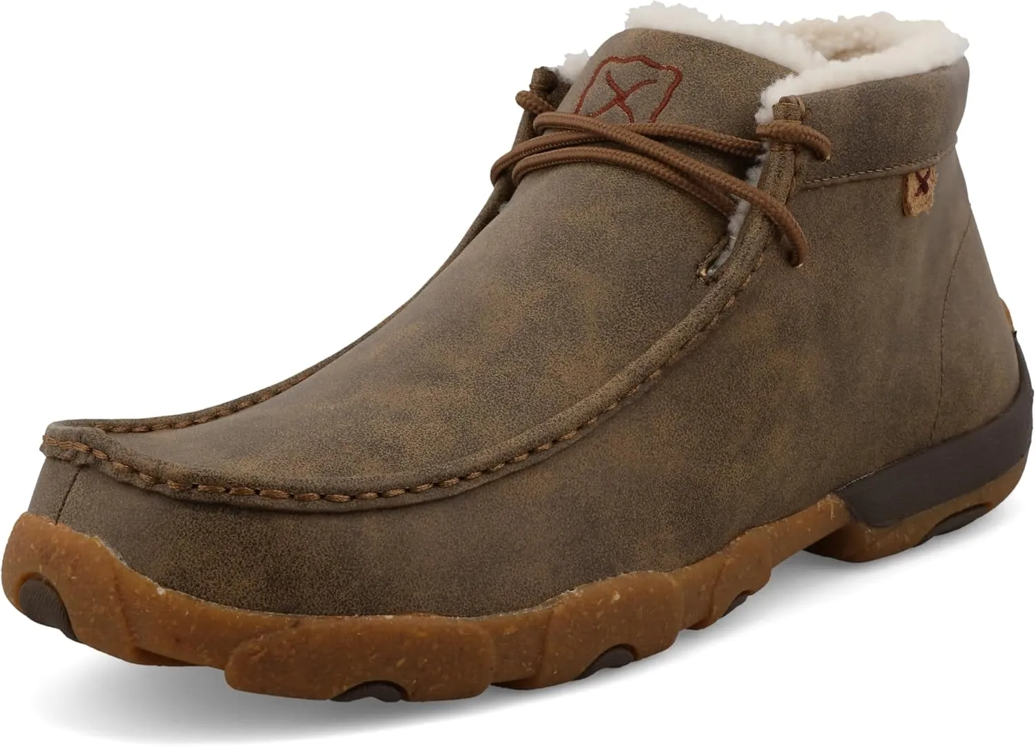 Twisted X Men's Chukka Driving Moc, Moc Toe, Bomber & Fur Lining, 13 M