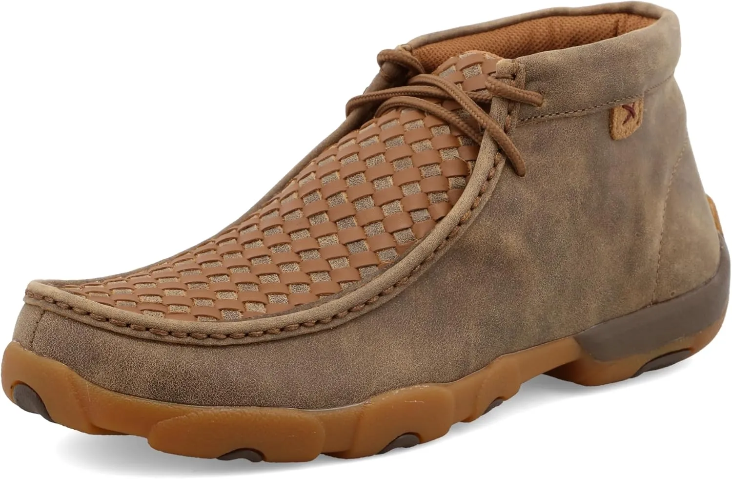Twisted X Men's Chukka Driving Moc, Moc Toe, Bomber & Tan, 12 EEE