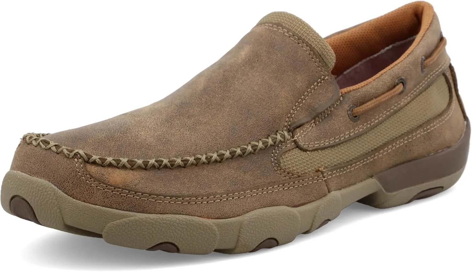 Twisted X Men's Slip-On Driving Moc, Moc Toe, Bomber, 11.5 W