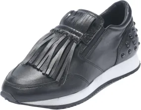 Women's Platform Sneakers Classic Vintage Tassels Round Toe Loafers Casual Slip On Walking Dressy Shoes